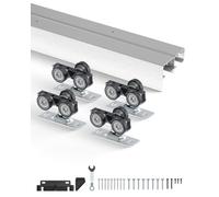 VEVOR Kit de Herrajes para Puertas Corredizas de 1524 mm de Aleación de Aluminio para Puertas Corredizas de Armario con Tiradores, para Sistema de 2 Puertas para Puertas de 35-45 mm de Grosor
