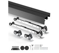 VEVOR Kit de Herrajes para Puertas Corredizas de 2438 mm de Aleación de Aluminio con Tiradores para Puertas Corredizas de Armario, para Sistema de 2 Puertas para Puertas de 35-45 mm de Grosor