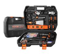 VEVOR Kit de herramientas, juego de herramientas manuales domésticos generales de 96 piezas, con destornillador inalámbrico y estuche de almacenamiento de herramientas portátil, acero de alta calidad,