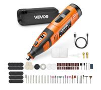VEVOR Kit de Herramientas Rotativas Inalámbricas, 119 Piezas, Portátil, de 12 V CC, 28 Velocidades, 5000-32 000 RPM, para Grabar, Lijar, Pulir, Tallar, Cortar y Manualidades, 230 x 55 x 57 mm