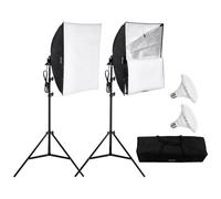 VEVOR Kit de Iluminación Softbox de 600x600 mm con Bombillas LED de 30 W 5500 K