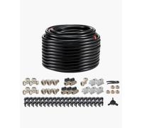 VEVOR Kit de Línea de Compresor de Aire, Sistema de Tuberías de Aire Comprimido de Aluminio HDPE, a Prueba de Fugas y Fácil de Instalar, para Talleres de Garajes, Negro, 200 PSI, Ø 515 x 325 mm