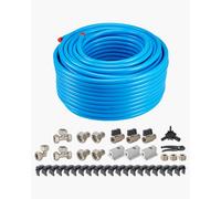VEVOR Kit de Línea de Compresor de Aire, Sistema de Tuberías de Aire Comprimido Aluminio HDPE, a Prueba Fugas, Resistente a la Presión y Fácil Instalar, para Talleres de Garajes, Azul, Ø 590 x 300 mm