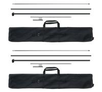 VEVOR Kit de mástil de bandera de plumas, 2 paquetes de mástil de bandera Swooper de 12,7 pies, mástiles de bandera de señalización para banderas publicitarias comerciales al aire libre, con estacas d