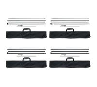 VEVOR Kit de mástil de bandera de plumas, 4 paquetes de mástil de bandera Swooper de 16,3 pies, mástiles de bandera de señalización para banderas publicitarias comerciales al aire libre, con estacas d