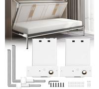 VEVOR Kit de Mecanismo de Montaje en Pared Con Resorte, Capacidad de Carga 250 kg, Soporte de Cama Murphy Horizontal 0,9 a 1,2 m Queen, Blanco