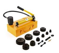VEVOR Kit de Perforación Hidráulica Presión de 15 T con 10 Punzones Perforadora Hidráulica Manual con Maletín Portátil Kit de Perforadora Hidráulica 22-114 mm para Metal Acero Aluminio Plástico