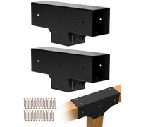 VEVOR Kit de Pérgola en Forma de T, 10 x 10 cm, de 3 Vías, Kit de Soporte de Cenador de Carpintería DIY con Tornillos para Vigas de Madera de 92 x 92 mm en Tamaño Real para Banquetes y Fiestas