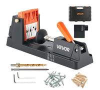 VEVOR Kit de Plantilla para Orificios Ocultos, Ajustable de 12,7 a 38,1 mm, Plantilla de Perforación para Agujeros en Ángulo, con Broca de 9,5 mm, Herramientas para Carpintería Fabricación de Muebles