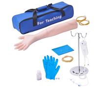 VEVOR Kit de Práctica de Flebotomía Venipuntura de Látex 12 Pcs Modelo Avanzado de Punción Venosa del Brazo 55x11x8cm Kit de Brazo de Práctica Intravenoso para Médico Aprendiz de Inyección Intravenosa