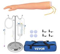 VEVOR Kit de Práctica de Flebotomía Venipuntura de Látex 12 Pcs Modelo Avanzado de Punción Venosa del Brazo 55x11x8cm Kit de Brazo de Práctica Intravenoso para Médico Aprendiz de Inyección Intravenosa