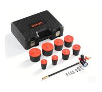 VEVOR Kit de Prueba de Fugas de Turbocompresor, Rango de Manómetro de Válvula de 0 a 80 PSI, Juego de Comprobadores de Fugas para Sistemas Turbo con 4 Pares de Acopladores y Conexiones de Aire