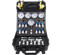 VEVOR Kit de prueba de presin hidrulica 10/100/250/400/600BAR 5 Gugues 13 Acoplamientos de prueba 14 Conectores de TEE 5 Mangueras de prueba Kit d