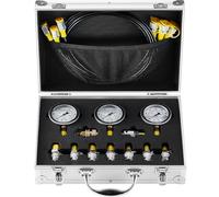 VEVOR Prueba de Presión Hidráulica 3 Manómetros 9 Accesorios 3 Mangueras Estuche