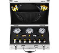 VEVOR Kit de Prueba de Presión Hidráulica 3 Manómetros 9 Accesorios 3 Mangueras Estuche