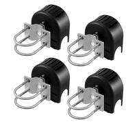 VEVOR Kit de Puerta Corrediza Enrollable con Ranura para Rueda en Forma de U a Puertas Corredizas en Voladizo y Enrollables, 4 Ruedas Cubierta, Rodillo Deslizante Resistente, Negro, 202 x 210 x 320 mm