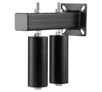 VEVOR Kit de Puerta Corrediza Enrollable con Soporte en T, Rodillos Universales Ajustables para Puerta Corrediza, Rodillo Guía Resistente Negro para Puertas Corredizas Enrollables, 260 x 257 x 102 mm