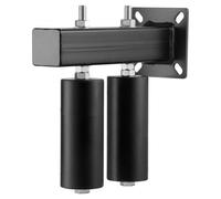 VEVOR Kit de Puerta Corrediza Enrollable con Soporte en T, Rodillos Universales Ajustables para Puerta Corrediza, Rodillo Guía Resistente Negro para Puertas Corredizas Enrollables, 260 x 257 x 102 mm