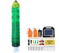 VEVOR Kit de red para cerca eléctrica, cerca de red de PE de 4x100 pies con cargador solar/postes/estacas de doble punta, malla utilitaria portátil para pollos, patos, gansos, conejos, patios, granjas