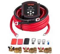 VEVOR Kit de Relé Aislador de Batería de Plomo-Ácido, Relé Sensible al Voltaje VSR 12V 300A 6m 2AWG con Voltímetro, Pantalla LCD e Interruptor de Desconexión de Batería, a UTV y ATV, 90 x 90 x 80 mm