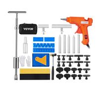 VEVOR 52 PCS Kit de Reparación de Abolladuras sin Pintura con Martillo Deslizante 2 en 1 con Ranuras de Acero Inoxidable Líneas de Extracción Cortas y Largas para Eliminación de Abolladuras de Auto