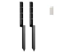 VEVOR Kit de Reparación de Anclaje para Postes de Valla, Estacas de Soporte para Postes de Valla de Acero Resistente, Estacas de Anclaje para Reparación de Postes de Valla de Madera Inclinados y Rotos