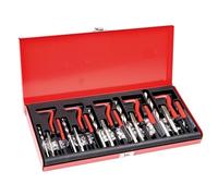 VEVOR Kit de Reparación de Roscas Helicoil 166 Piezas Kit Reparador Roscas SAE y Métrico M5, M6, M8, M10, M12, Brocas HSS, Insertos de Rosca, Machos de Roscar para Reparación de Roscas Automotrices
