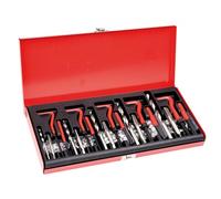 VEVOR Kit de Reparación de Roscas Helicoil 166 Piezas Kit Reparador Roscas SAE y Métrico M5, M6, M8, M10, M12, Brocas HSS, Insertos de Rosca, Machos de Roscar para Reparación de Roscas Automotrices