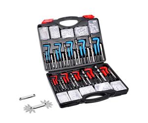 VEVOR Kit de Reparación de Roscas Helicoil 338 Piezas Kit Reparador Roscas SAE y Métrico M5, M6, M8, M10, M12, 1/4", 5/16", 3/8", 7/16", 1/2", Brocas HSS, Insertos de Rosca, Machos de Roscar