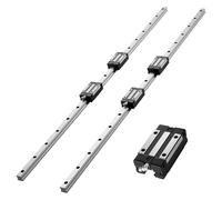 VEVOR Kit de Riel de Guía Lineal HGR20 2 Rieles 1000 mm, Eje Lineal con 4 Bloques Deslizantes con Rodamientos, Antioxidante y de Alta Precisión, para Bricolaje, Fresadoras CNC, Tornos, Impresoras 3D