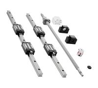 VEVOR Kit de Riel de Guía Lineal HGR20 2 Rieles 6000 mm, 1 Husillo de Bolas y 4 Bloques Deslizantes, con Soporte de Extremo BF12/BK12 y Carcasa de Tuerca, para Fresadoras CNC de Bricolaje, Tornos