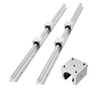 VEVOR Kit de Riel de Guía Lineal SBR25 2 Rieles Longitud de 1200 mm con 4 Bloques Deslizantes con Cojinetes, Eje con Soporte Completo, para Máquinas de Corte, Rectificado, Fresadora, Taladrado