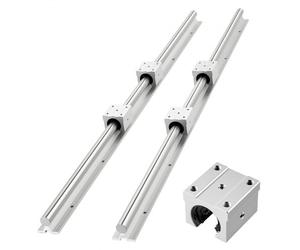 VEVOR Kit de Riel de Guía Lineal SBR25 2 Rieles Longitud de 1200 mm con 4 Bloques Deslizantes con Cojinetes, Eje con Soporte Completo, para Máquinas de Corte, Rectificado, Fresadora, Taladrado