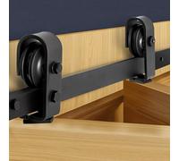 VEVOR Kit de Rieles para Puertas Corredizas Plegables de Granero, con Montaje Superior, Deslizamiento Suave, Fácil Instalar, para Dos Puertas de Armario, Despensa y Lavandería, 1320 x 40 x 6 mm