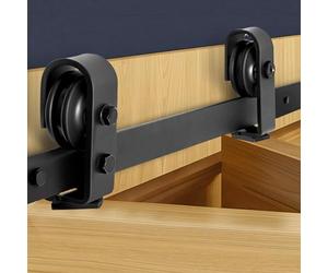 VEVOR Kit de Rieles para Puertas Corredizas Plegables de Granero, con Montaje Superior, Deslizamiento Suave, Fácil Instalar, para Dos Puertas de Armario, Despensa y Lavandería, 1320 x 40 x 6 mm