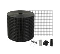 VEVOR Kit de Rollo de Protección contra Pájaros 15,2 cm x 30,5 m Kit de Alambre contra Pájaro para Panel Solar con 60 Sujetadores Malla de 12,7 mm Juego de Rollo de Protección con Revestimiento de PVC