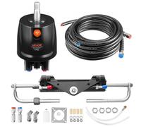 VEVOR Kit de Sistema de Dirección Hidráulica Fueraborda 110kW (150 HP), con Bomba de Timón de 6,9 MPa/1000 psi, Cilindro de Bloqueo Bidireccional, Manguera de 7,9 m, para Una Sola Estación y Un Solo M