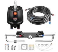 VEVOR Kit de Sistema de Dirección Hidráulica Fueraborda 150 HP, con Bomba de Timón de 6,9 MPa/1000 psi, Cilindro de Bloqueo Bidireccional, Manguera de 6,1 m, para Una Sola Estación y Un Solo Motor
