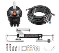VEVOR Kit de Sistema de Dirección Hidráulica Fueraborda 70kW (90 HP), con Bomba de Timón de 6,9 MPa/1000 psi, Cilindro de Bloqueo Bidireccional, Manguera de 7,3 m, para Una Sola Estación y Un Solo Mot