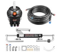 VEVOR Kit de Sistema de Dirección Hidráulica Fueraborda 90 HP, con Bomba de Timón de 6,9 MPa/1000 psi, Cilindro de Bloqueo Bidireccional, Manguera de 7,3 m, para Una Sola Estación y Un Solo Motor