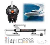 VEVOR Kit de Sistema de Dirección Hidráulica Fueraborda de 70kW (90 HP), con Bomba de Timón de 6,9 MPa/1000 psi, Carcasa de Aleación de Aluminio, Válvula de Retención para Barcos de Pesca, Veleros Peq