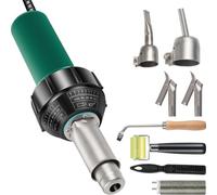 VEVOR Kit de Soldadura de Aire Caliente de Plástico 1600W 50Hz Pistola de Calor de Soldadura de Vinilo 8 Piezas 40-600 °C Pistola de Aire Caliente PVC Cable 3m con 4 Boquillas Reemplazadas para Pisos