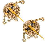 VEVOR Kit de Tensor de Cadena y Amarre 3/8" a 1/2" Tensor de Carga con Trinquete 10mm x 304,8cm Límite de Carga de Trabajo de 4172 kg con Ganchos de Agarre para Camión, Amarre, Transporte, Remolque