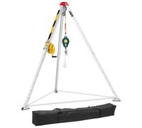 VEVOR Kit de Trípode de Rescate para Espacios Confinados, con Cabrestante de 544 kg, Patas Ajustables de 1,25 m, Cable de 30 m, Protección Anticaídas de 10 m, Altura de Trabajo de 1,34 a 2,15 m