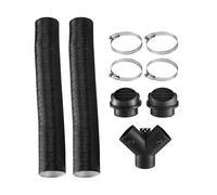VEVOR Kit de Ventilación de Salida de Aire Caliente para Calentador Diésel con Conector en Y, Abrazaderas para Conductos de Aire, para Calentadores Diésel 2/5/8 kW, Negro, 720 x 1065 x 100 mm