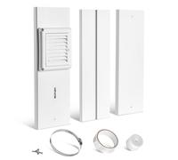 VEVOR Kit de Ventilación para Secadora, a Mangueras de Escape 101,6 mm, Longitud Ajustable para Ventanas Corredizas de Diferentes Alturas, PVC y PP, Doble Protección y Diseño de Sellado Multicapa