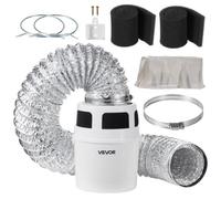 VEVOR Kit de Ventilación para Secadora de Interior 3 en 1, con Cubo para Secadora Eléctrica y Manguera de Escape Extensible, Ligero y sin Accesorios Adicionales para Apartamentos y Autocaravanas