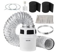 VEVOR Kit de Ventilación para Secadora de Interior 3 en 1, con Cubo para Secadora Eléctrica y Manguera de Escape Extensible, Ligero y sin Accesorios Adicionales para Apartamentos y Autocaravanas