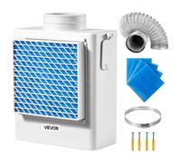 VEVOR Kit de Ventilación para Secadora Interior 3 en 1, a Un Puerto de Escape 99 mm, con Recordatorio Inteligente de Sobrecalentamiento, Campana Extractora, Tapa de Malla y Purificador Multicapa