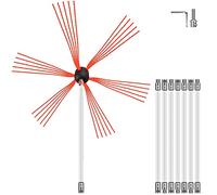 VEVOR Deshollinador Cepillo Nylon Cepillo Deshollinador 8 m Kit Deshollinador Flexibles 8 Varillas Deshollinador de Chimeneas 6M 8M 10M 12M Deshollinador de Chimeneas Leña Limpia Chimeneas